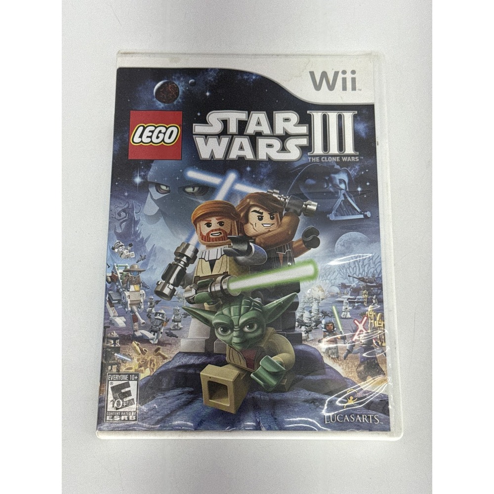 LucasArts Star Wars Clone Nintendo Wii Video Game Complete Tested CIB Action III